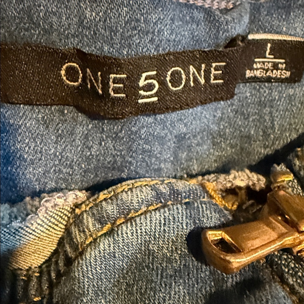 One 5 One Dark Blue Denim Pencil Skirt - Picture 3 of 3